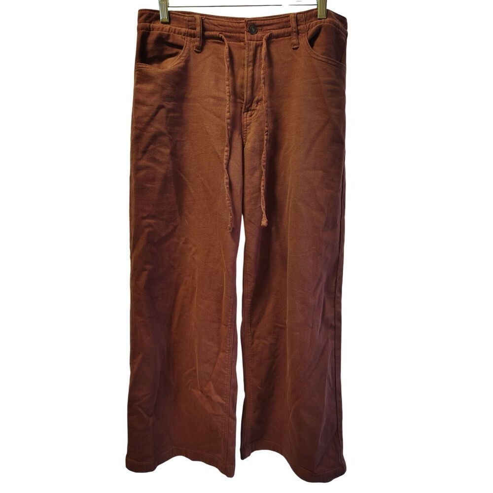 American Eagle Stretch Size 4 Wide Leg Red Jeans‎